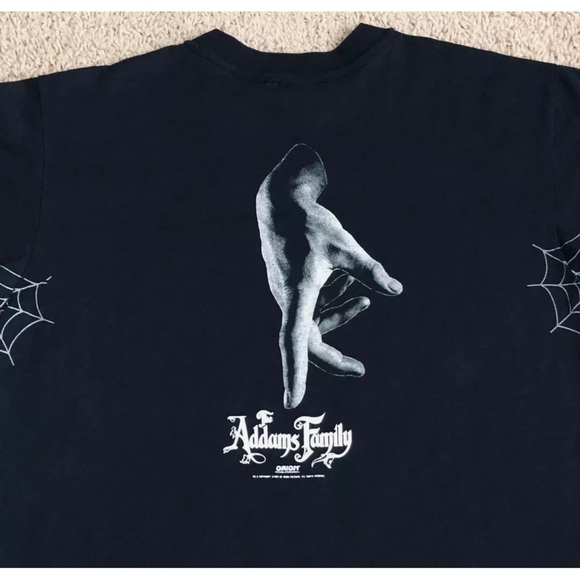 Vintage 1991 Addams Family Movie Thing RARE Men's Black T-Shirt Size XL - Picture 3 of 7